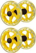 Fitness Wheel Twin-wheel Ab Roller for Core Strength Training, Yellow Abdominal Exercise Device for Men and Women, Home Gym Fitness Equipment for Weight Loss and Tummy Shaping