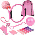 Pilates Essential Kit for Women,13pcs Pilates Equipment for Home Workouts,with Pilates Ring and Ball,5 Resistance Bands and Other Equipment,for Pilates Beginners,Enthusiasts and Professionals