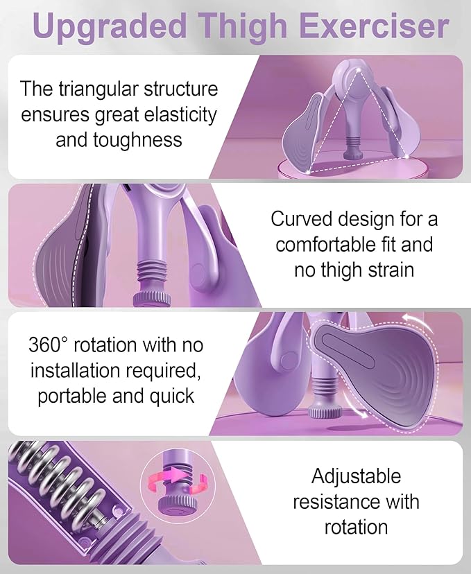 Pelvic Floor Exercise Devices 15-70 LB Adjustable Pelvic Floor Trainer Women Men, Kegel Exercise Equipment Inner Thigh Exerciser for Postpartum Recovery, Thigh and Pelvic Trainer with Band