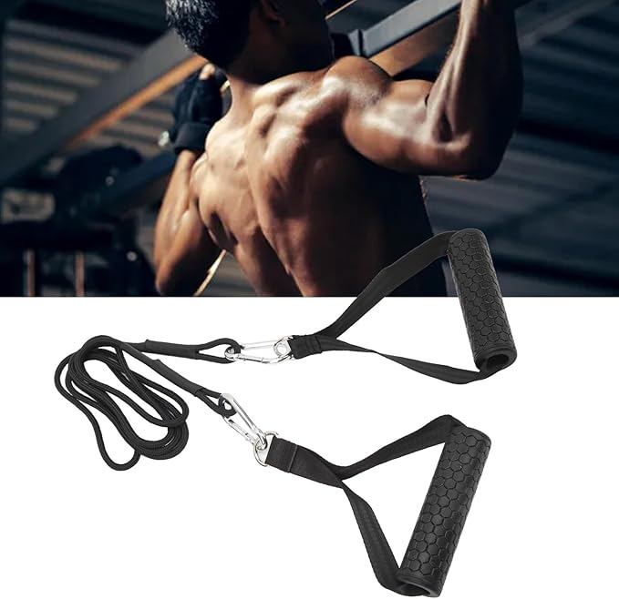 Triceps Pull Down Rope, Gym Cable Machine Attachments, Triceps Strap with 2 Comfortable Handles, Multi Workout Equipment for Strength Training, Length
