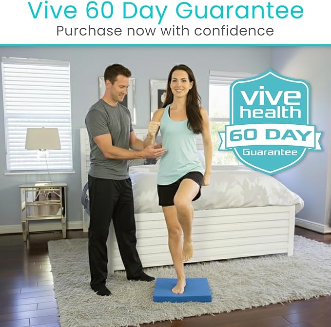 Vive Balance Pad - Foam Large Yoga Mat Trainer for Physical Therapy, Stability Workout, Knee and Ankle Exercise, Strength Training, Rehab - Chair Cushion for Adults, Kids, and Travel