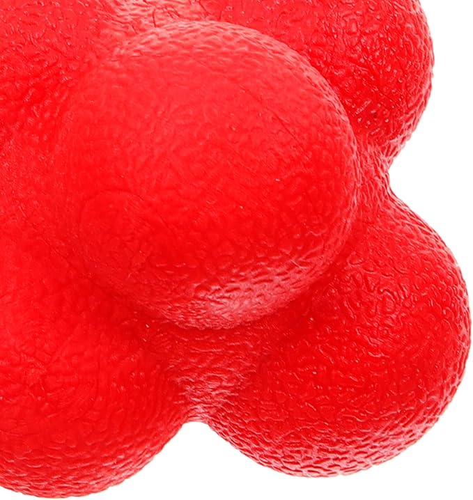 Yardwe Hexagonal Reaction Ball 7cm Red Small Training Ball for Agility and Speed Reaction and Hand-Eye Coordination Training
