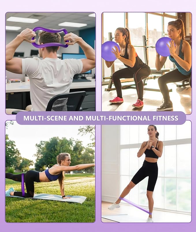 Pilates Ring Set with Adjustable Resistance