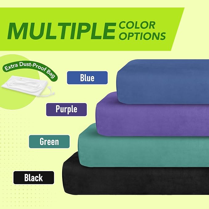 Wellsin Rectangular Yoga Bolster - Meditation Pillow with Washable Suede Cover, 27"X10" X5.5"