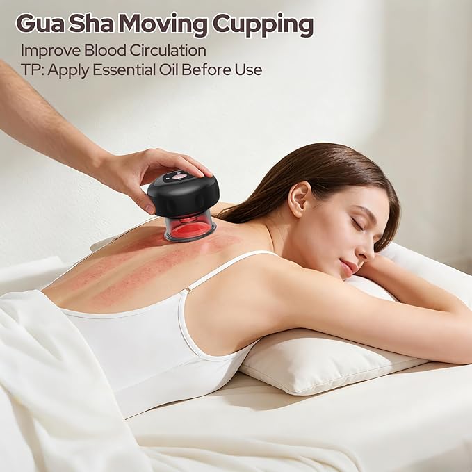 7-in-1 Electric Cupping Set, 12 Levels Cupping Kit for Massage Therapy for Targeted Pain Relief, Knots, Aches, Muscle Soreness - 2Pcs(Black)