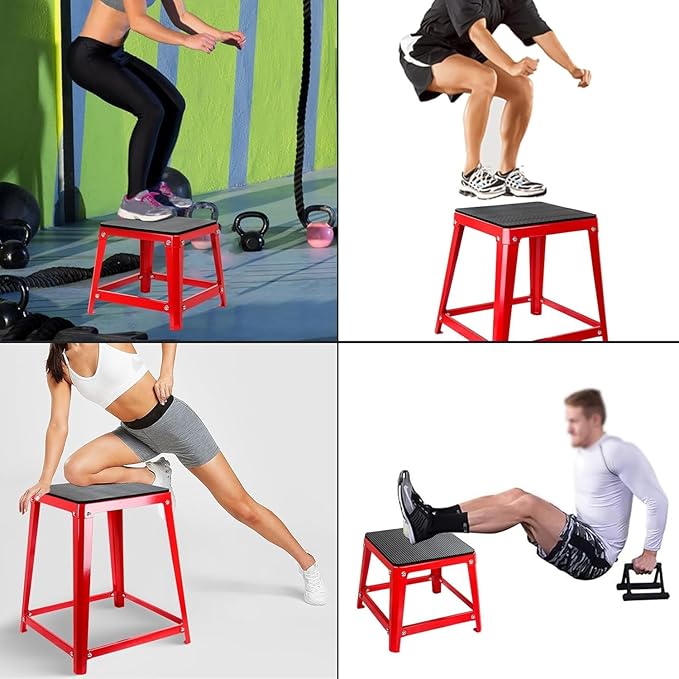 Plyometric Platform Box, Plyometric Box Jump Set For Home Gym Training, Conditioning, Strength Training