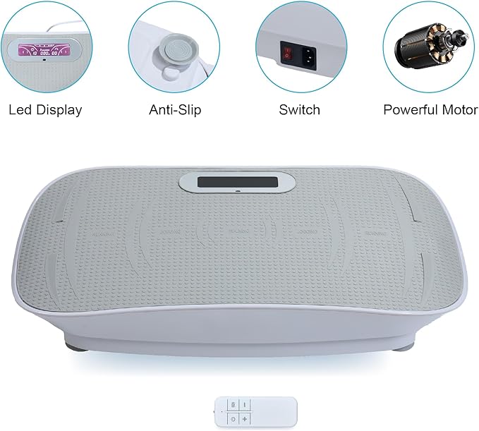 Full Body Vibration Platform Crazy Fitness Massage 10-Frequency Weight Loss & Fat Burner Shaking Machine for Unisex
