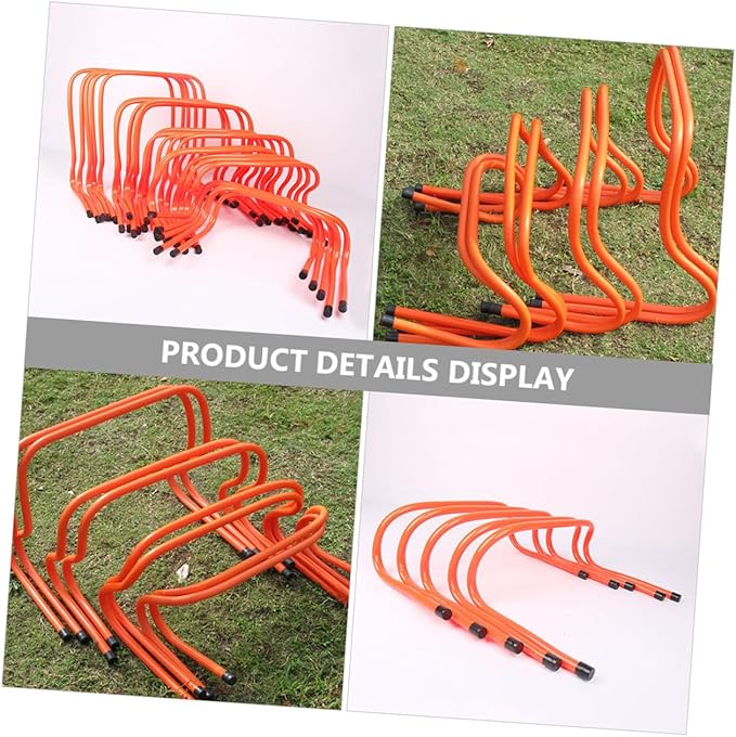 Cabilock 2pcs Professional Training Speed Hurdles 15cm Plastic Wear-Resistant Agility Equipment for Soccer Football Track and Field Conditioning