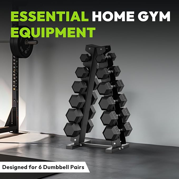 Dumbbell Rack A Frame Weight Rack Stand Dumbbell Weight Storage for Home Gym, Space-Saving Weight Stand for Home Gym