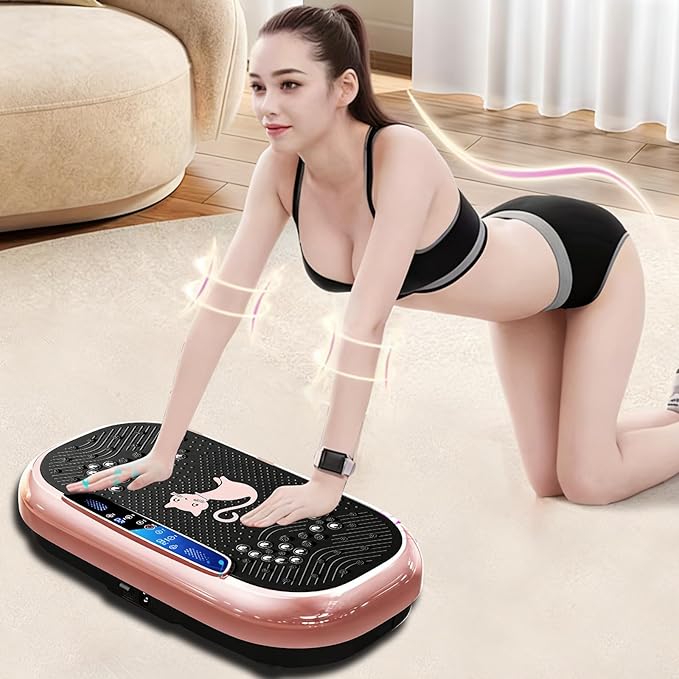 Vibration Plate Exercise Machine for Lymphatic Drainage,Weight Loss,600 Lbs Capacity,Whole Body Sonic Vibration Plate with Magnet Fitness Workout for Men Women Elderly