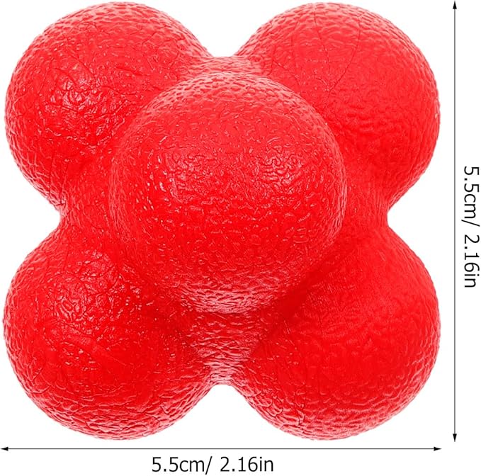 POPETPOP Hexagonal Reaction Ball Silicone Fitness Ball for Hand Eye Coordination Training Indoor Reaction Training for Speed and Reflex Exercises