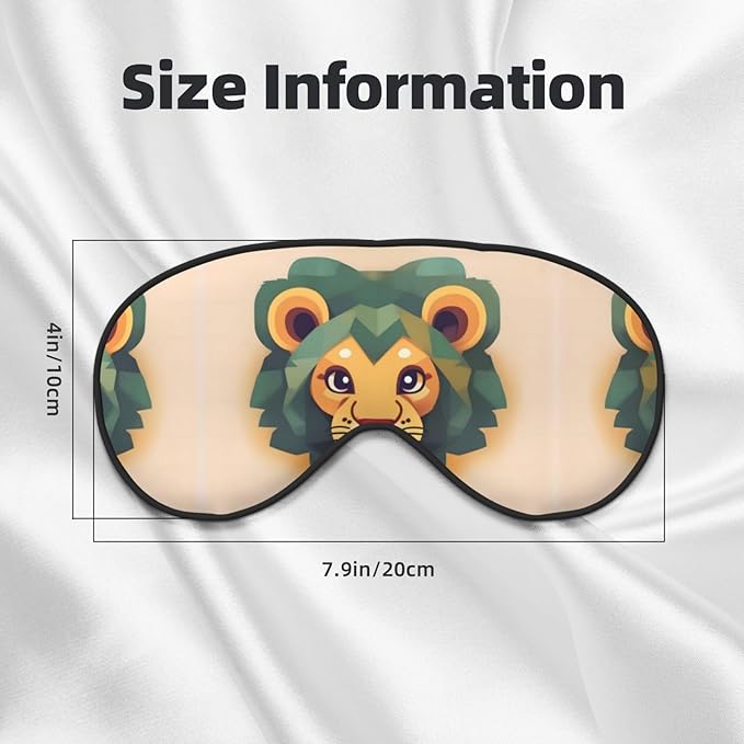 Cartoon Lion Head-Mounted Double-Sided Light-Blocking Sleeping Eye mask to Protect Eyes and Relieve Eye Fatigue