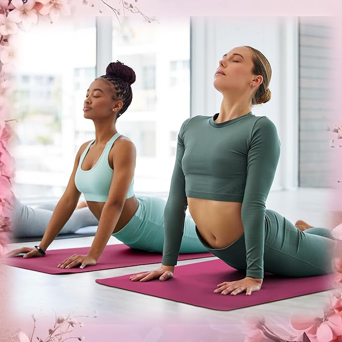 Timgle 12 Pack Yoga Mat Bulk, 4mm Thick Extra Long Sports Mat Anti Slip Tear Resistant Yoga Exercise Set for Fitness Stretching Home Workout Gym and Studio