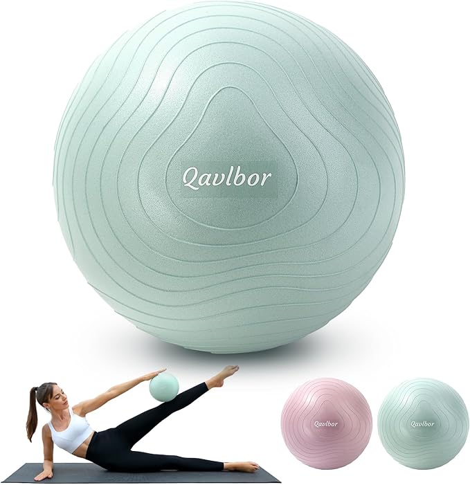 Pilates Ball 9 Inch Core Ball, Small Exercise Ball Between Knees for Physical Therapy, Small Yoga for Pilates, Yoga and Core Training, Fitness for Workout at Home Gym and Office