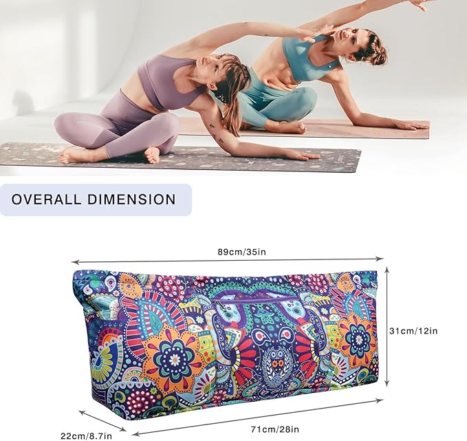 Yoga Mat Bag Yoga Mat Carrier with Shoes Compartment & Wet Pocket Pilates Bag with Zipper Pockets & Yoga Mat Holder Strap Yoga Bags and Carriers Fits All Your Stuff