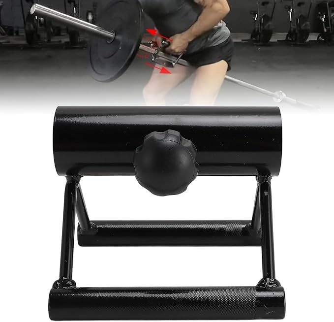 V Bar Landmine Handle Attachment for Barbell Bar, Iron Double D Row Handle, Strength Training Equipment for Home Gym, Secure Locking Knob for Stable Workout, Versatile Fitness