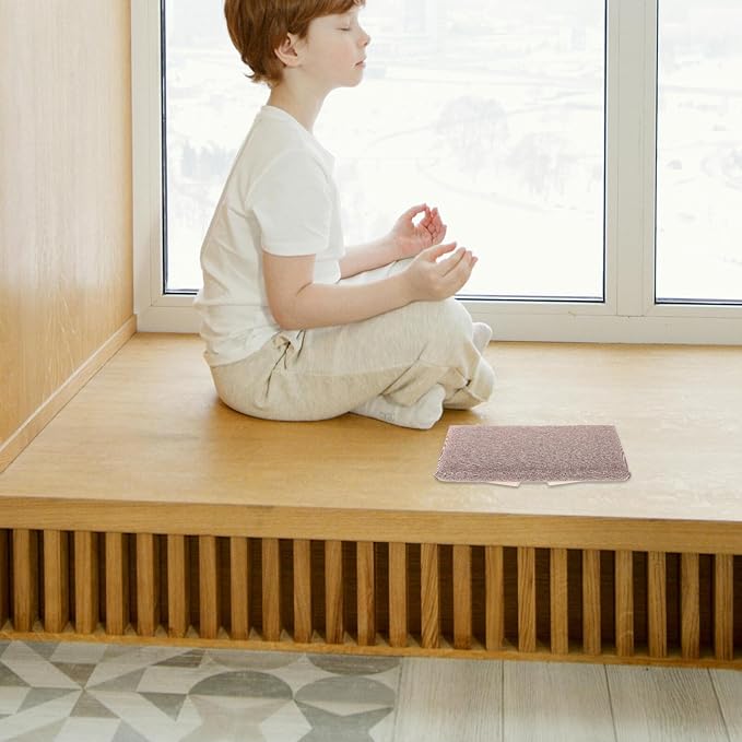 BESPORTBLE Foldable Wooden Bench for Adults, Ergonomic Stool with Milk Tea Color, Portable Posture Chair, Prayer, and Mindfulness Practice at Home Or Travel