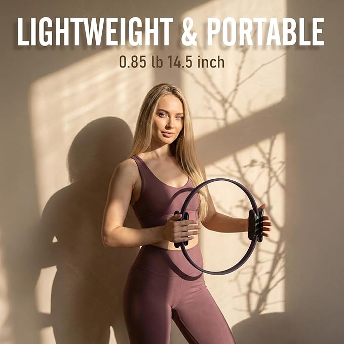 Pilates Ring Kit for Women, Pilates Equipment – 14.5" Home Magic Circle Workout with Pilates Ball, Resistance Bands, Better me Pilates Essentials Starter Set for Beginners Toning Shape Full Body
