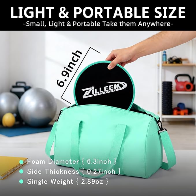 ZILLEEN Exercise Sliders for Working Out Fitness Discs for Pilates Women Men, 2 Pack