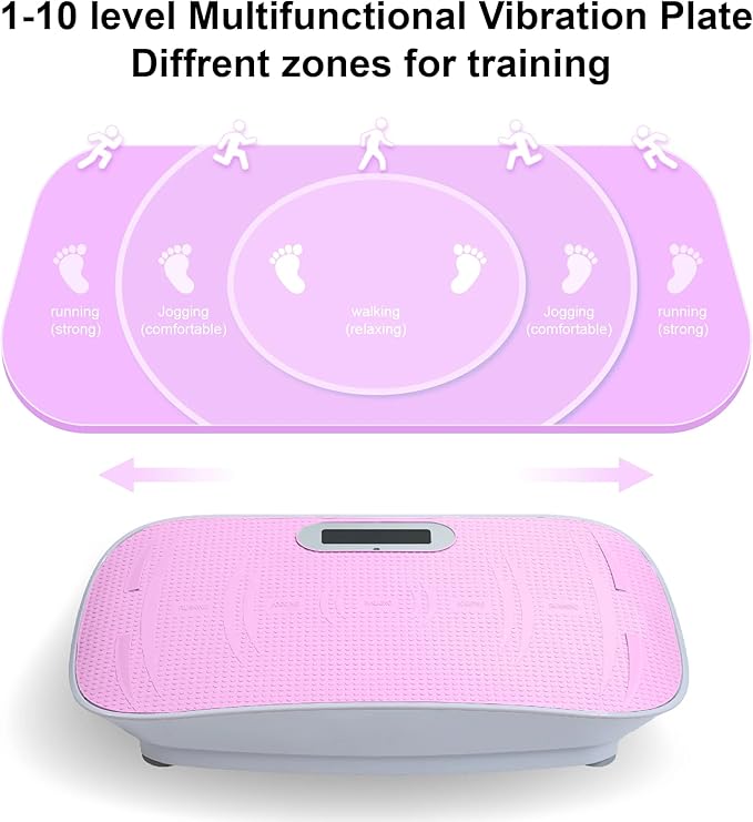 Beaunicorn Vibration Plate, Exercise Equipment Full Body,10-Frequency Weight Los& Vibration Plate for Lymphatic Drainage Machine for Unisex