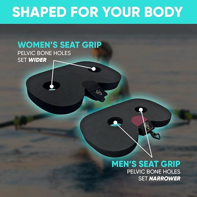 Godfrey Booster Rowing Boat Seat Pad for Men & Women - Anti-Slip Rower Pad for in-Boat, Concept 2, Water Rowers & Rowing Machines