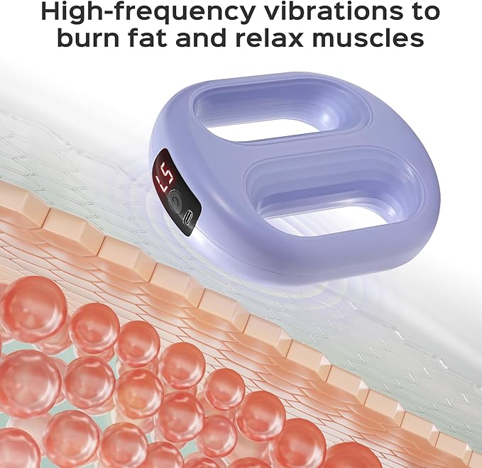 Vibration Plate with Extended Battery, Portable Cordless Massager for Weight Loss & Lymphatic Drainage, Full Body Fascia Ring with Belt - Gift for Women