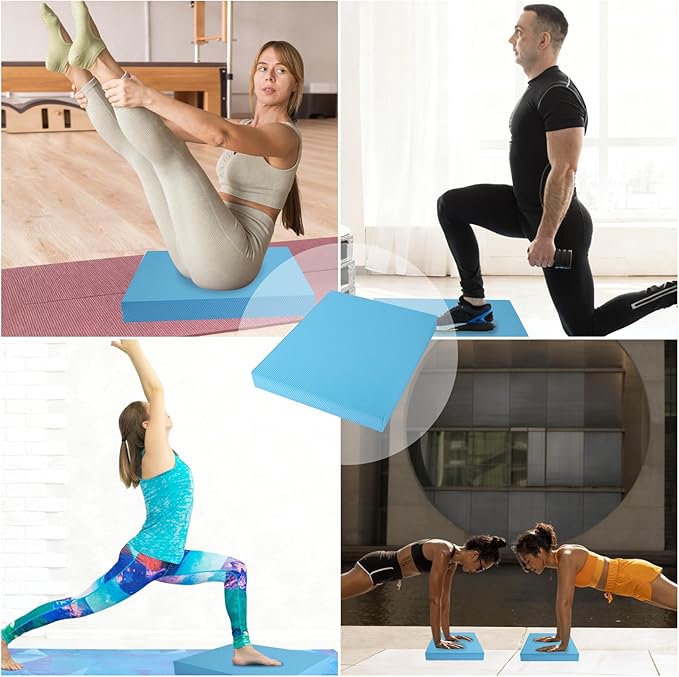 Balance Pad – Stability Trainer for Balance, Stretching, Physical Therapy, Exercise, Mobility, Rehabilitation and Core Training Non-Slip Closed Cell Foam Premium Balance Pad Knee Pad