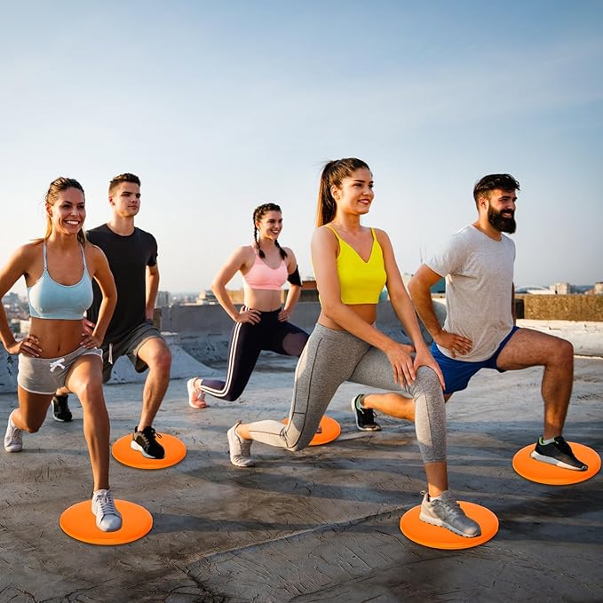 Wettarn 24 Pcs Core Sliders for Working Out Abdominal Exercise Gliding Discs Dual Sided Workout Disc Fitness Sliders Exercise Gear for Gym Floors Training Abdominal Core Strength