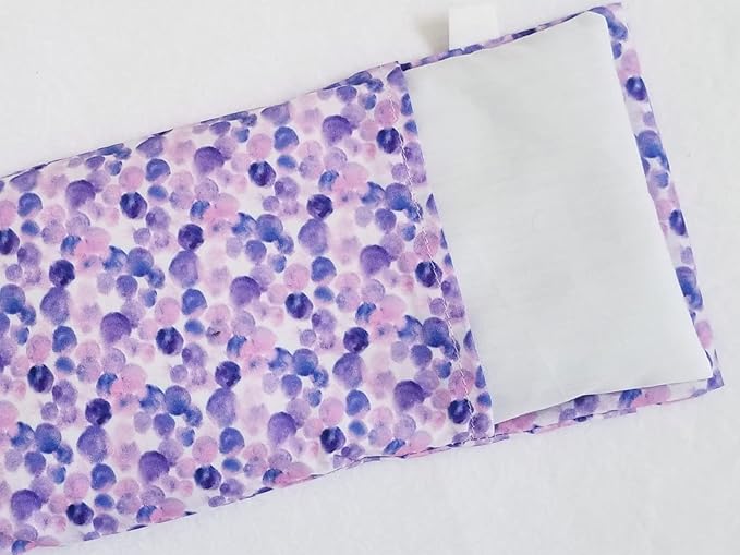 Lavender Eye Pillow with Washable Cover – Handmade Aromatherapy Eye Mask | Lavender Dotted Spa Print