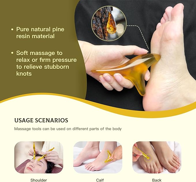 Reflexology Socks Set with Triangular Acupressure Massage Tool - Plantar Fasciitis Relief for Heel Pain, Muscle Tension - Men & Women (Travel, Portable) (Brown)