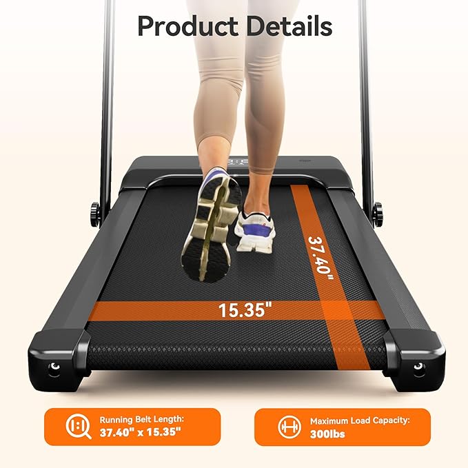 Walking Pad Treadmill with Handle,9% Manual Incline 3-in-1 Folding Treadmills for Home Small Space,3.0HP Quiet Motor Under Desk Treadmill with Remote & APP Control,300LB Capacity LED Display