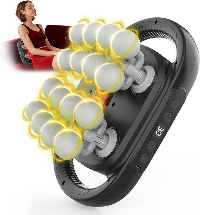 New 16 Head Massage Gun Set, Muscle Relaxation Massage Suitablefor Back Leg and Foot Muscle Relaxation, Deep Tissue Massage Gun,Portable 30-SpeedSettings, (with 16 Gray Massage Heads)