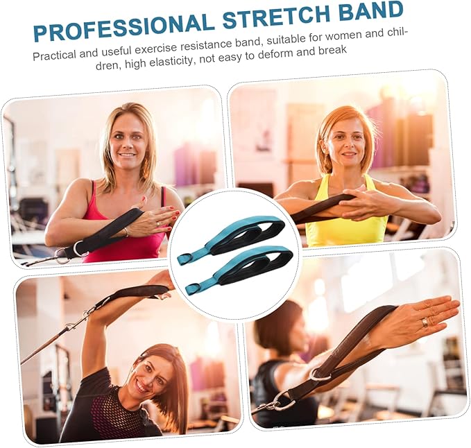 Milisten 2pcs Pilates Straps Fitness Exercise Band Bodybuilding Tension Band Fitness Ropes Pilates Ring