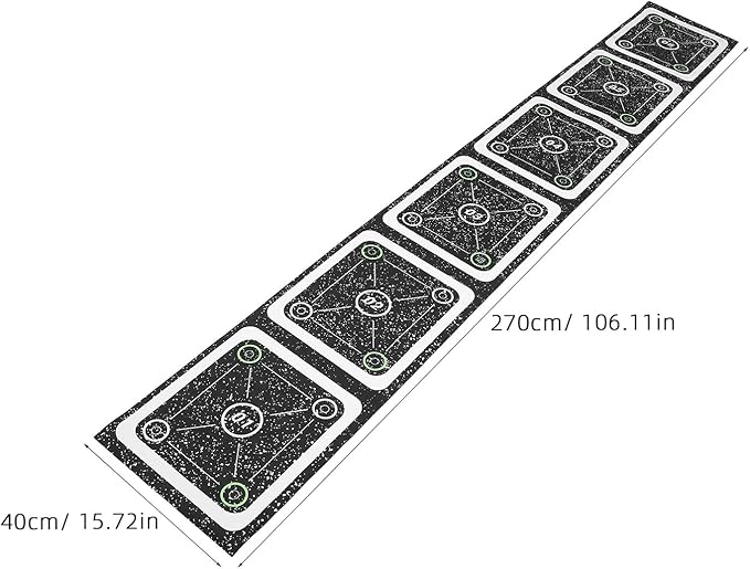 Beaupretty Agility Ladder Pad with 6 Green Rungs Rubber Footstep Training Mat Speed and Agility Ladder for Soccer Football Fitness and Quick Workout Training