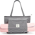 WLLWOO WLLWOO Yoga Bags for Women with Yoga Mats Bags Carrier Carryall Canvas Tote for Pilates Shoulder for Travel Office Beach Workout