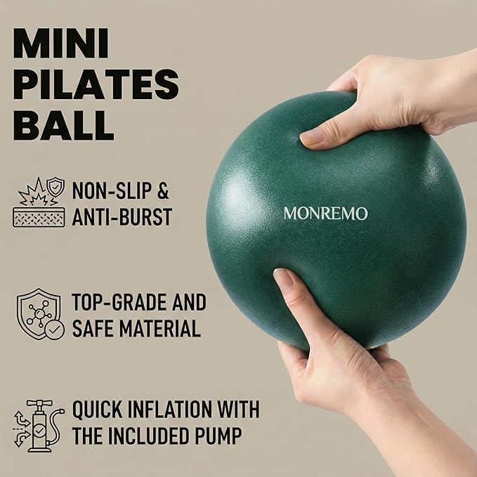 Pilates Home Workout Kit – 7pc Pilates Set for Women with Toning Ring (Magic Circle), Mini Ball & Resistance Bands. Full Mat Pilates Equipment for Yoga, Core & Stretching at Home