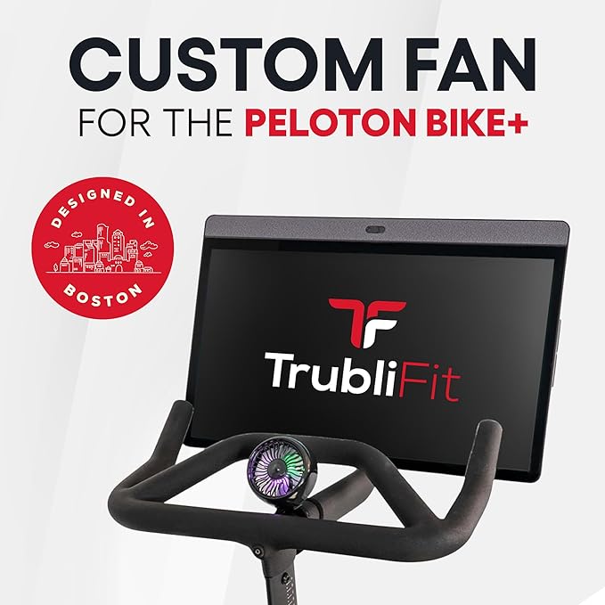 TrubliFit Fan for Peloton Bike & Peloton Treadmill - Accessories for Peloton - Fits Original Bike, Bike+ or Tread - No Batteries or Charging Required
