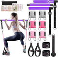 Pilates Bar Kit with Resistance Bands,Pilates Bar with Stackable Bands Workout Equipment for Legs,Hip,Waist and Arm,Exercise Fitness Equipment for Women & Men Home Gym Yoga Pilates
