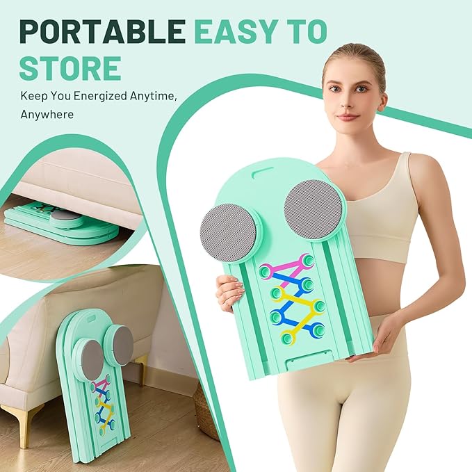 Pilates Board, Newest Multi-Purpose Portable Pilates Reformer Machine for Home, Foldable at Home Pilates Kit, Pilates Board for Home Workout Fitness Exercise, Abs, Pilates Equipment