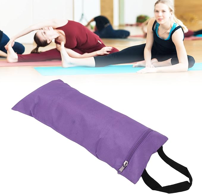 Yoga Sandbag, 3 Colors Zippered Design Oxford Cloth Material Bag, Rollable Foldable Weighted Fitness Bag for Adding Weight and Support