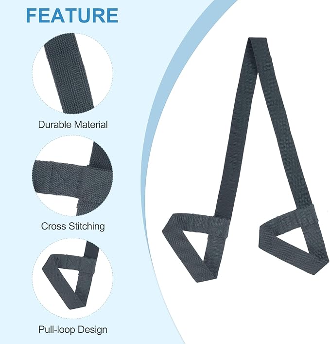 PATIKIL Yoga Mat Strap, Adjustable Yoga Mat Carrier Straps Sling Cotton Anti Slip Mat Holder Stretching Band