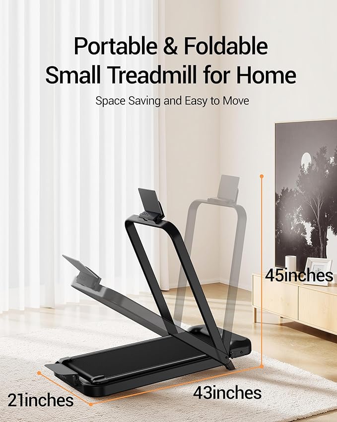 LONTEK 3-in-1 Foldable Treadmill with 300 LBS Capacity, 15% Walking Pad Treadmills for Home and Office, 2.5 HP Under Desk Treadmill with Quiet Brushless