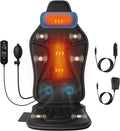 Vibration Back Massager with Heat for Chair, Massage Chair Pad with Waist Cooling & Neck Support, Seat Massager for Seniors, Office Workers, Fatigue & Pain Relief in Office, Home, Ideal Gift