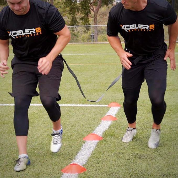 REACTIV TRAINER Evasion Belt (1 & 3 Pack) 1v1 Agility & Reaction Belt Coaching Equipment - Soccer, Basketball, Football, Lacrosse Defensive Trainer (Adult & Youth) Plus Training Videos