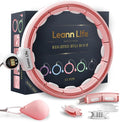 U5 Smart Weighted Hula Hoop with Counter – 16 Knots, 28"–46" Adjustable Infinity Hoop Plus Size, Quiet Rubberized Wheels, Ab Workout, Home & Outdoor Fitness, Weight Loss, Abdominal Toner