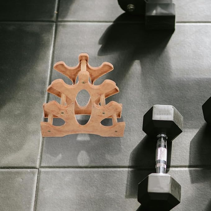 PRETYZOOM Small Dumbbell Rack Only, 3-Tier Small Weight Holder Stand, Space-Saving Compact Hand Weight Rack for Home Gym, Easy Assembly