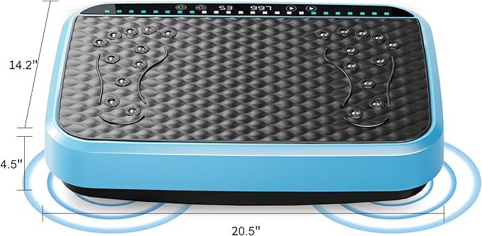 Vibration Plate Machine with Resistance Bands and Remote Control 125 Speed Levels 450LB Capacity Whole Body Oscillating Platform for Home Use