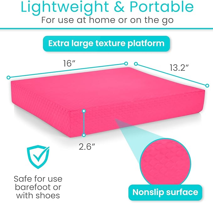 Vive Balance Pad - Foam Large Yoga Mat Trainer for Physical Therapy, Stability Workout, Knee and Ankle Exercise, Strength Training, Rehab - Chair Cushion for Adults, Kids, and Travel