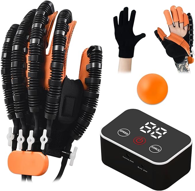 Rehabilitation Robot Gloves for Stroke Recovery Hemiplegia Finger Hand Function Rehabilitation Therapy Arthriti Glove (Right Hand, S)