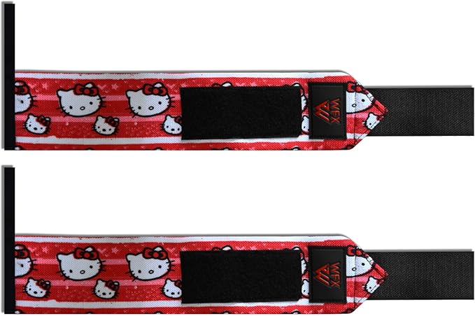 Gym Wrist Wraps Fitness Workout Training Heavy Weight Lifting Wrist Straps Support Thumb Loops Adjustable Pair Brace Strong Grip Powerlifting Bodybuilding